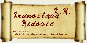 Krunoslava Midović vizit kartica